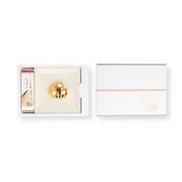 早蕨うつろい/香立 槍梅/四方香皿クリーム セット(梅柄意匠帯)